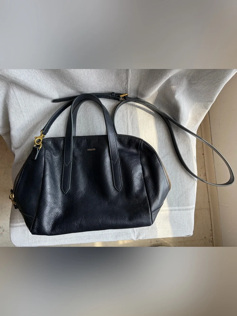 FOSSIL Sydney Satchel, Deep Blue